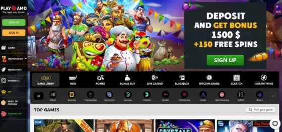 Official website of the Playamo Casino