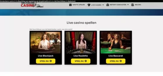 Amsterdams Casino live