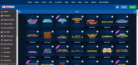 Betfred Casino gokkasten