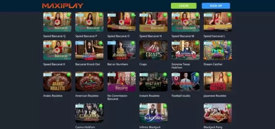 Maxiplay Casino live