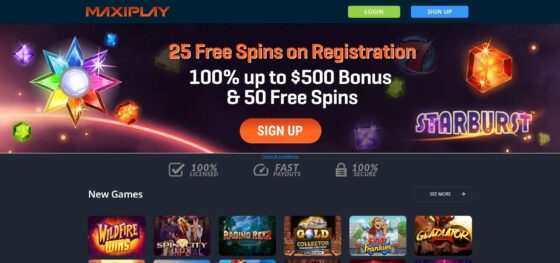 Officiële website van het Maxiplay Casino