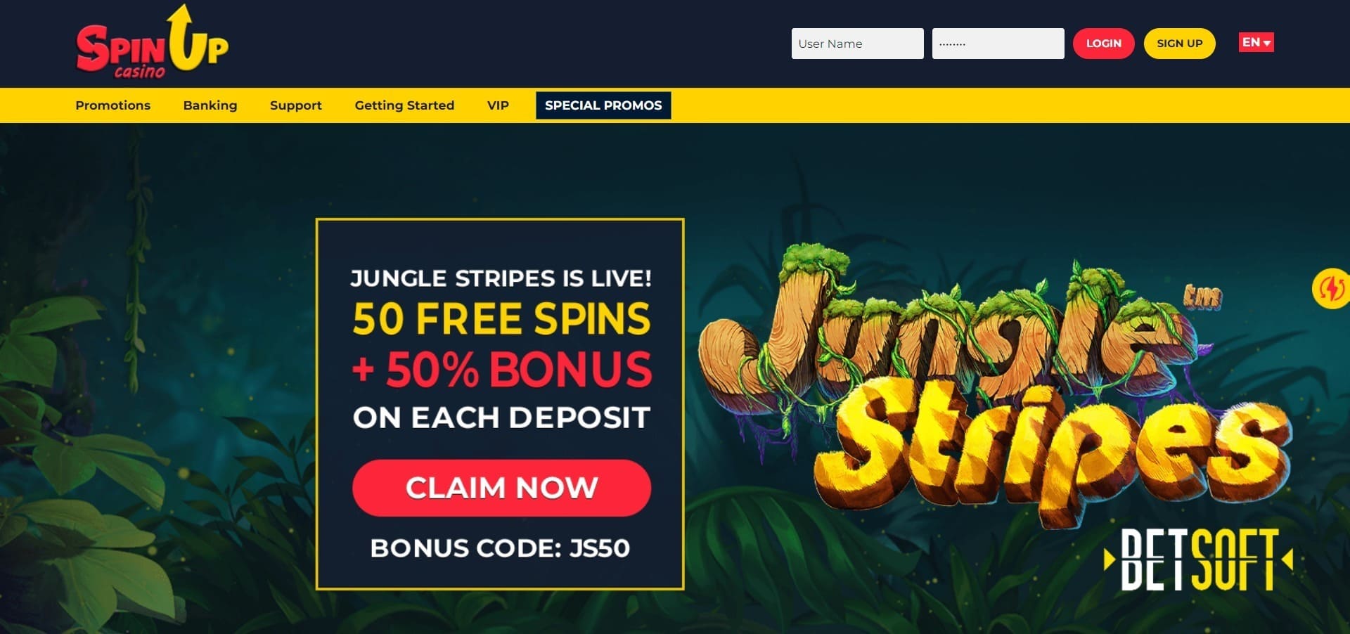 Officiële website van het Spin up Casino