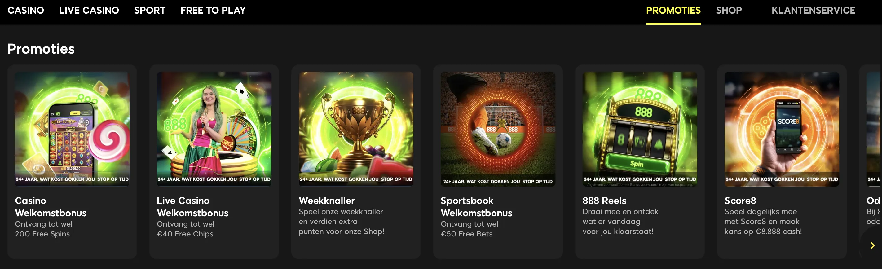 888 Casino-acties voor Nederlandse spelers