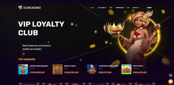 Officiële website van het Duxcasino