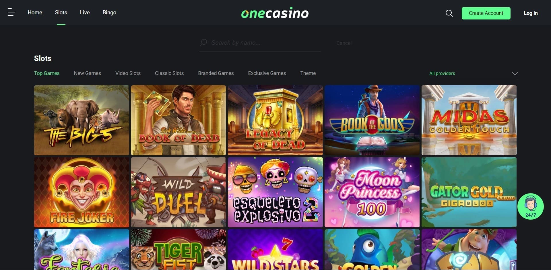 One Casino gokkasten