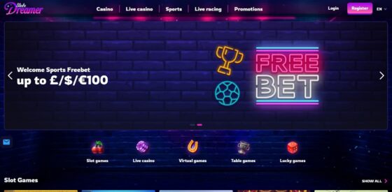 Officiële website van het SlotsDreamer Casino
