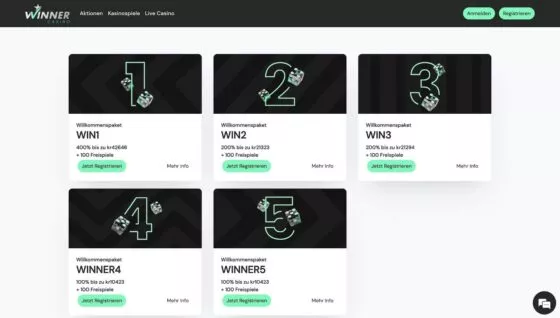 Bonuses Winner Casino