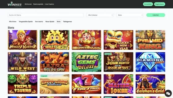 Winner Casino slot machines