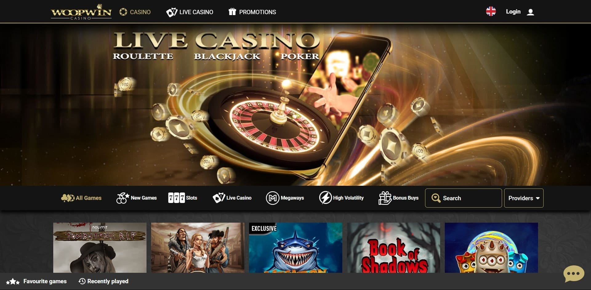 Officiële website van het Woopwin Casino