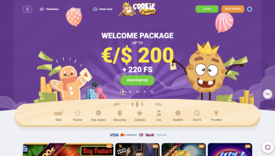 Official website of the Cookie Casino