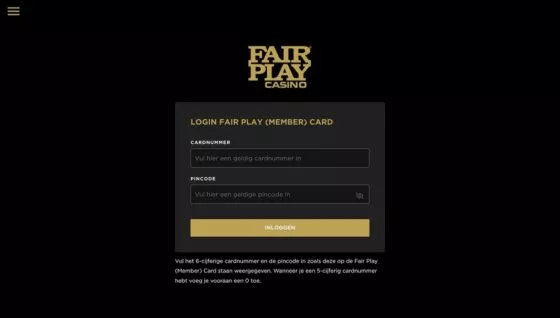 Registratie Fair Play Casino