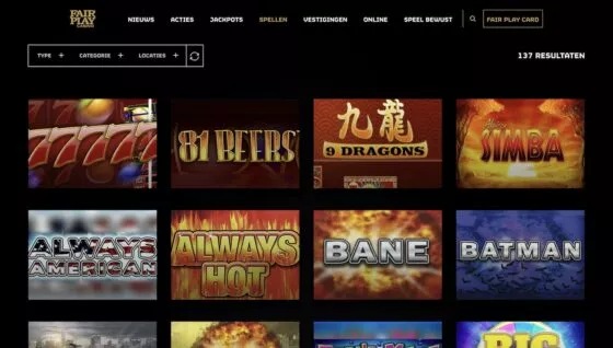 Fair Play Casino slot machines