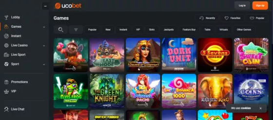 Ucobet casino games