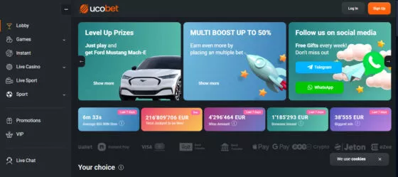 Ucobet casino main