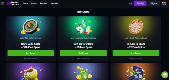 Hashlucky bonus