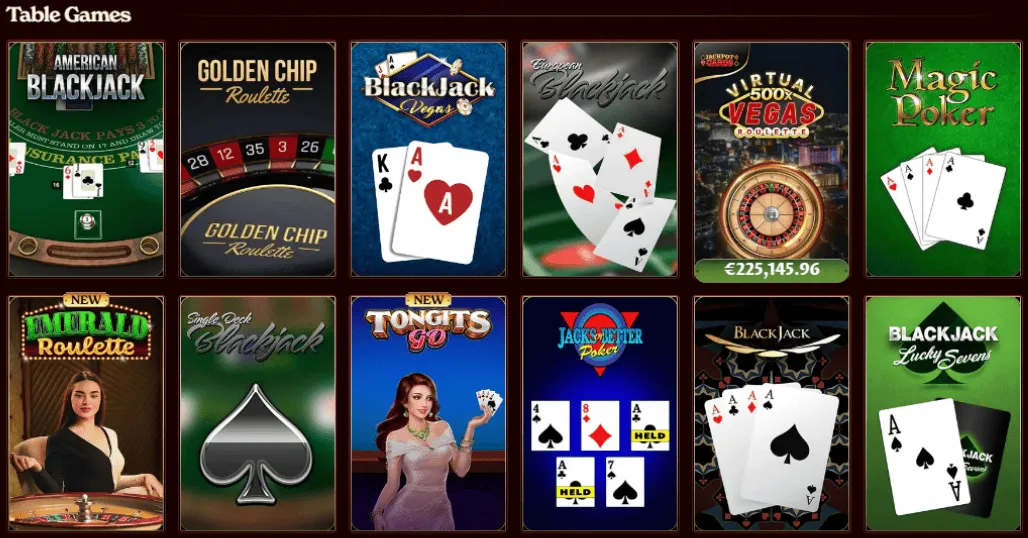 Tafelspellen bij Casoola — Blackjack & Roulette