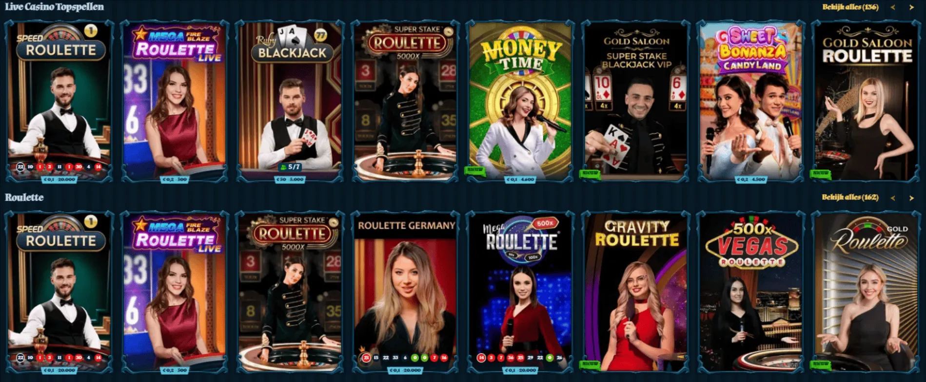 Fambet Live Casino – 162+ Roulettetafels