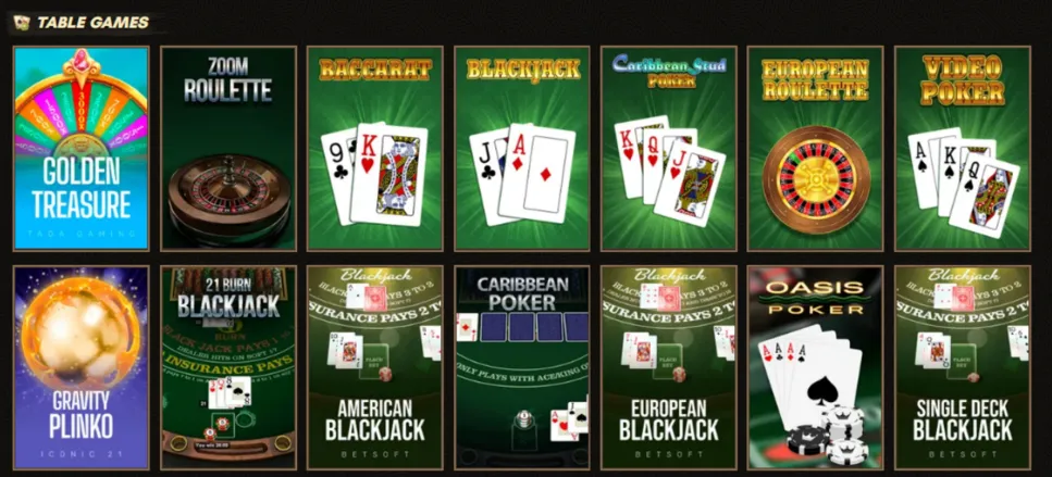 Sankra Tafelspelen — Roulette, Poker & Baccarat